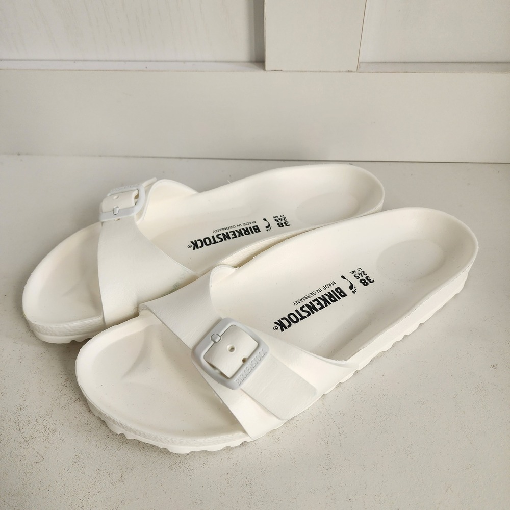 Birkenstock Madrid EVA White Slide Sandals Women 38 L7 M5 Waterproof Germany